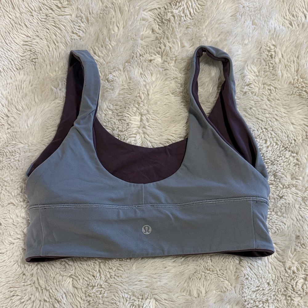 3/$13 ✨ lululemon athletica Deep Purple, Grey Reversible Sports Bra - Picture 2 of 5